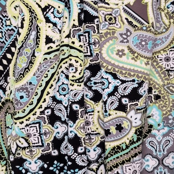 Ruby Rd. Multi Color Lace Up Front‎ Top - Picture 9 of 11